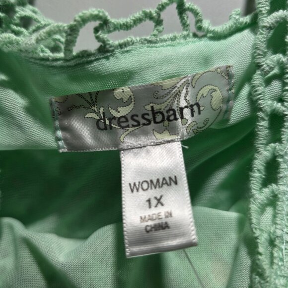 Dressbarn Green Crochet Tank Top 1X Womens cottagecore summer spring - Picture 3 of 8